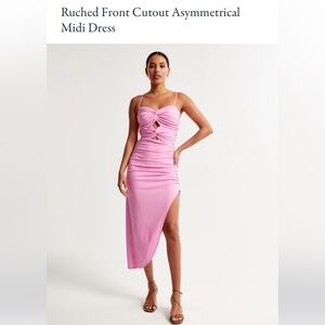 Abercrombie pink midi dress